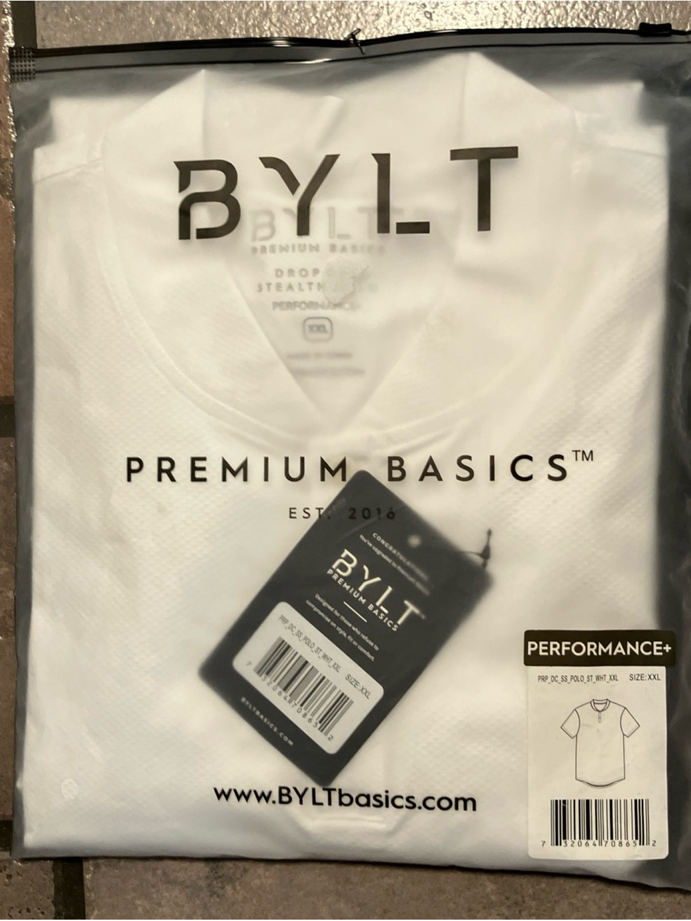 Mens Brand new BYLT shirt crew neck white X Xlarge